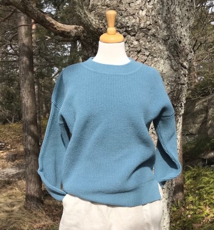 Oda genser, arktisk blå, 100% merinoull