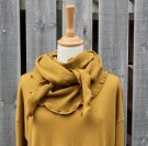 Mari sjal, 100% merinoull, senepsgul thumbnail