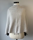 Ro poncho, 100% lamull, lysegrå thumbnail