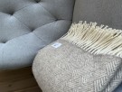 Eng pledd, 100% ull, beige thumbnail