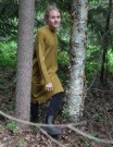 Mona kjole, 100% merinoull, sennepsgul thumbnail