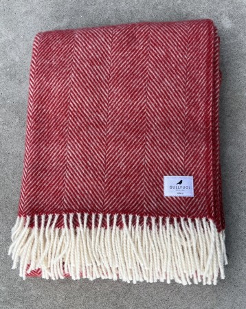 Eng pledd 100% ull, rød