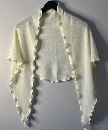 Mari sjal, 100% merinoull, naturhvit