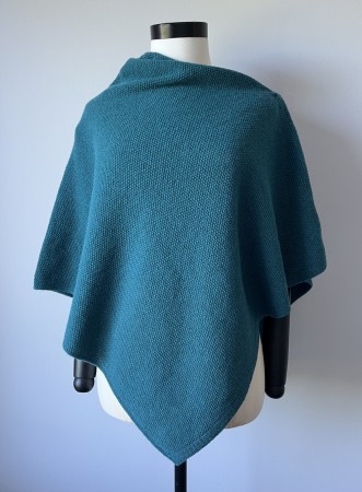 Ro poncho, 100% lamull, petrol